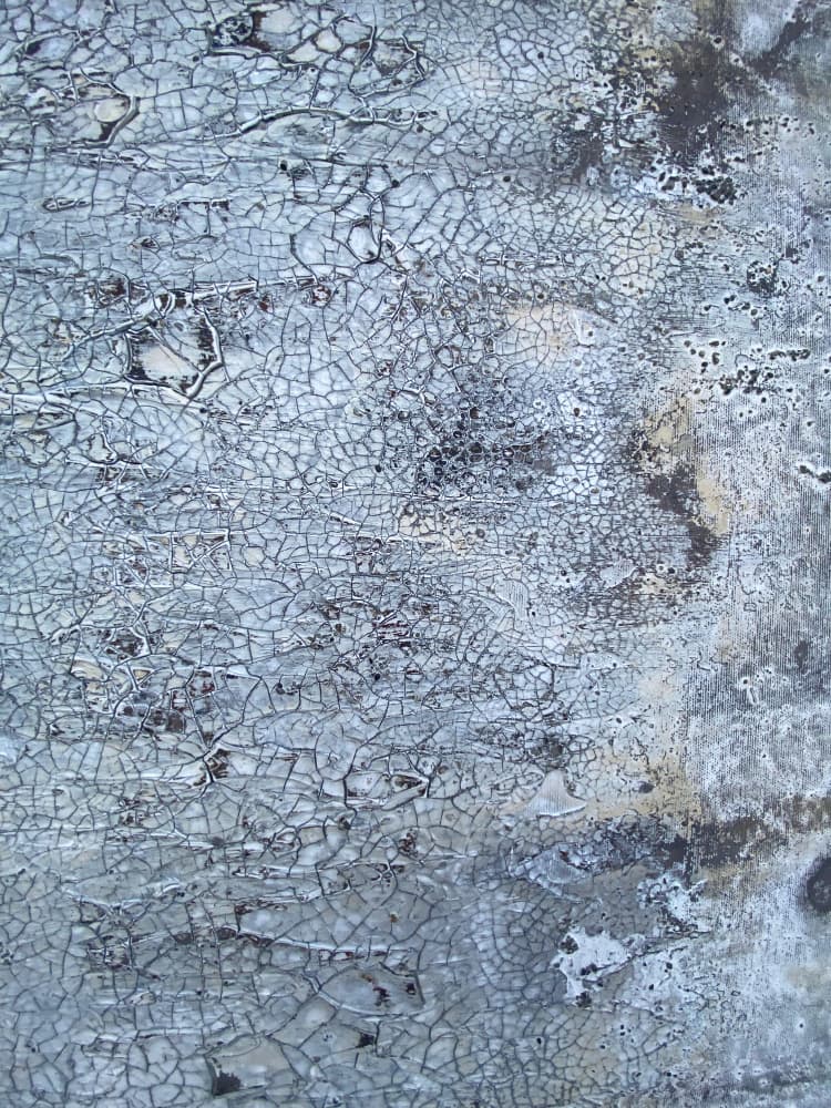 Cracked Gray Texture by Gabriela Aleksandra Szuba — canvas wall art