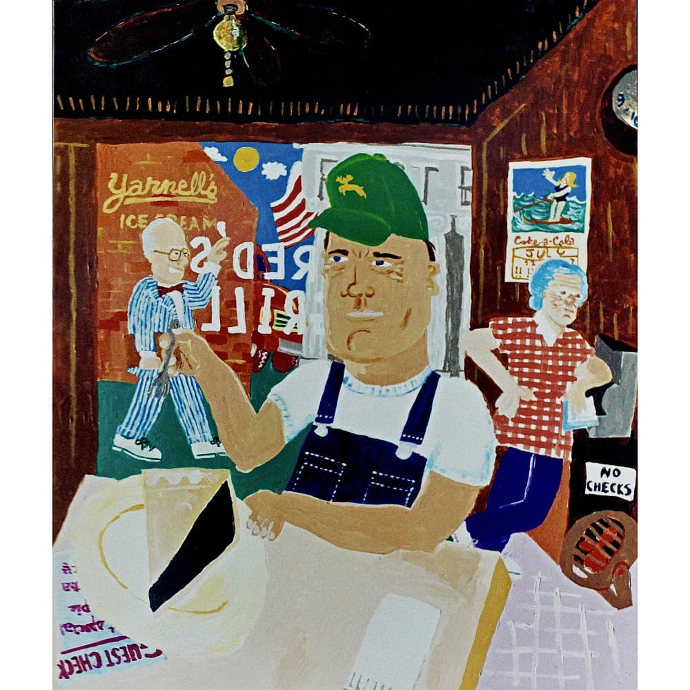Man at Diner Counter by Steve Spencer — canvas wall art