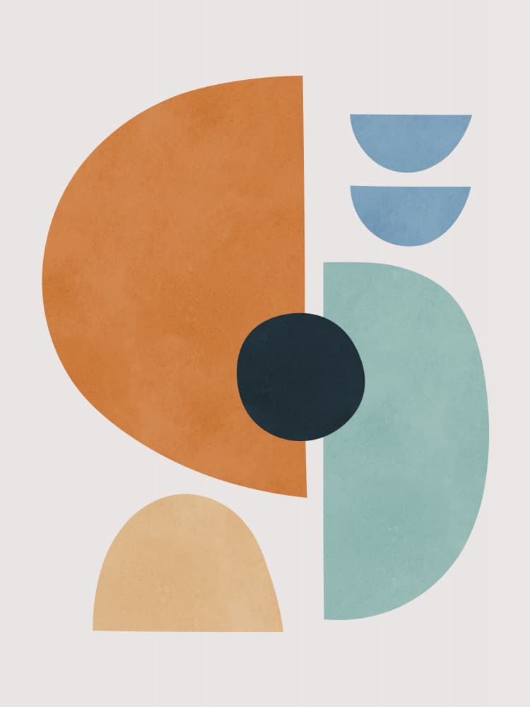 Mid-Century Geo Curves by Vitor Costa — canvas wall art