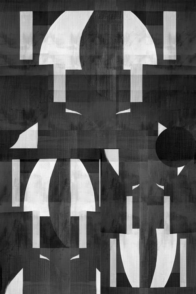 Bold Geometric Contrast by cartissi — canvas wall art