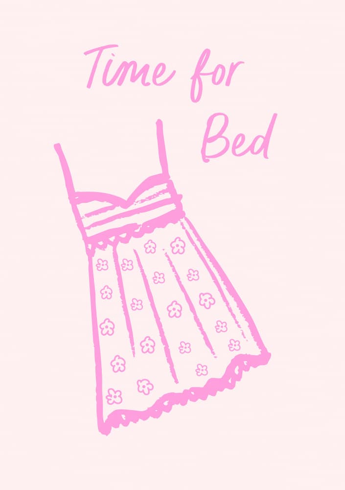 Time For Bed Nightgown by Sudevi Sen — canvas wall art