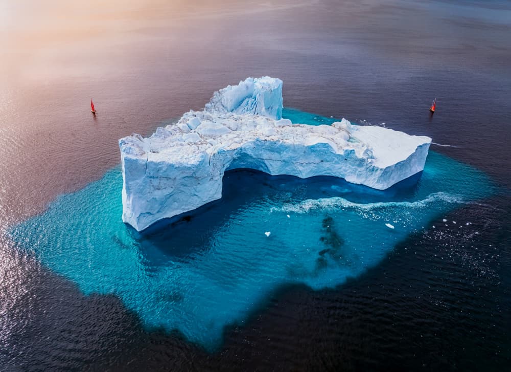 Blue Arctic Ice Arch by Liguang Huang — canvas wall art