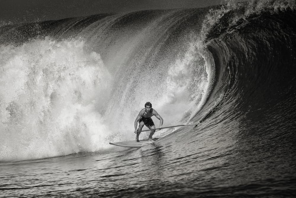 Big Wave Paddle Surfing by Mathilde Guillemot — canvas wall art