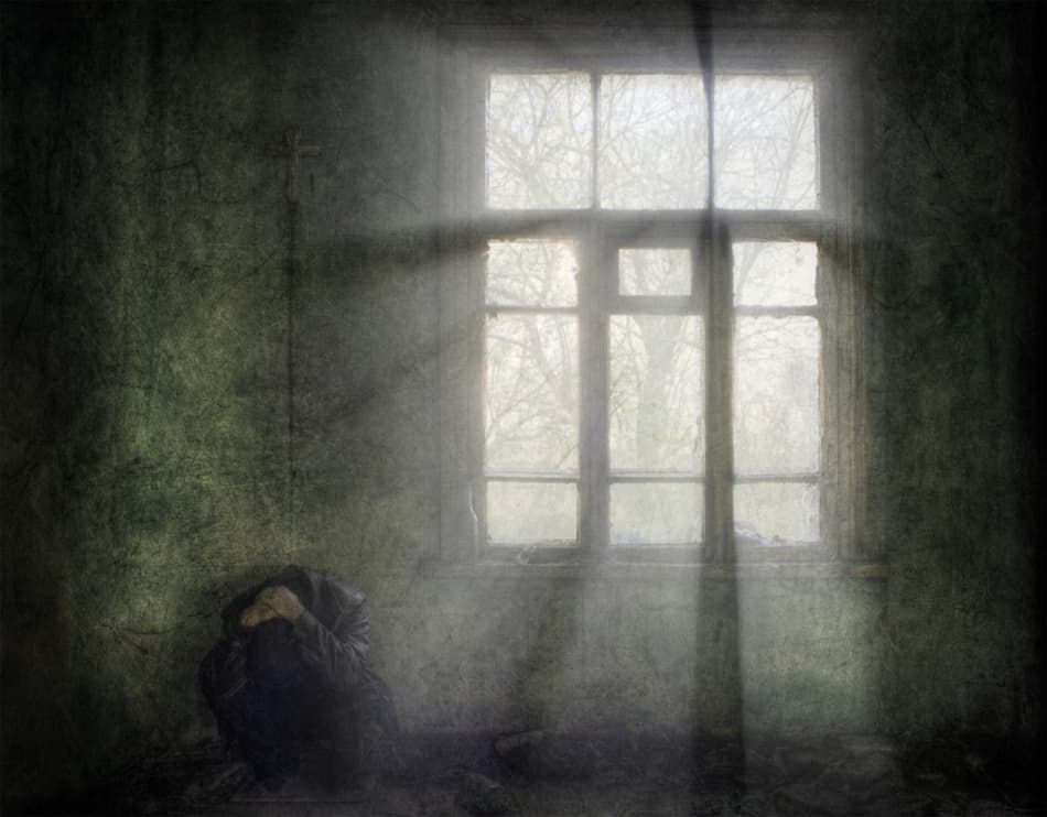 Solitary Figure Window Light by Mikhail Ioshko — canvas wall art