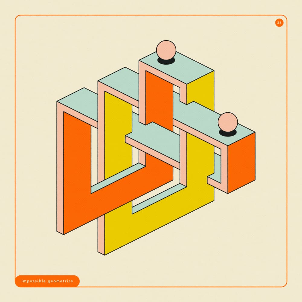 Impossible Geometric Forms by Jazzberry Blue — canvas wall art