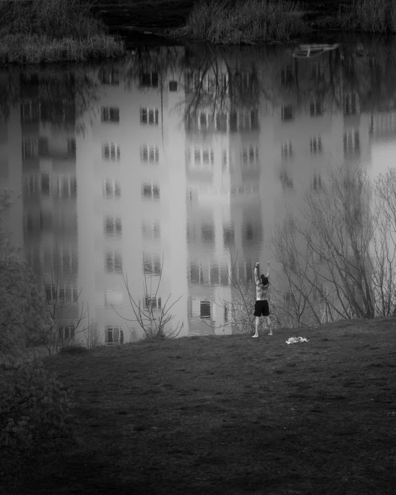 City Reflection Stretch by Alin Federiga — canvas wall art