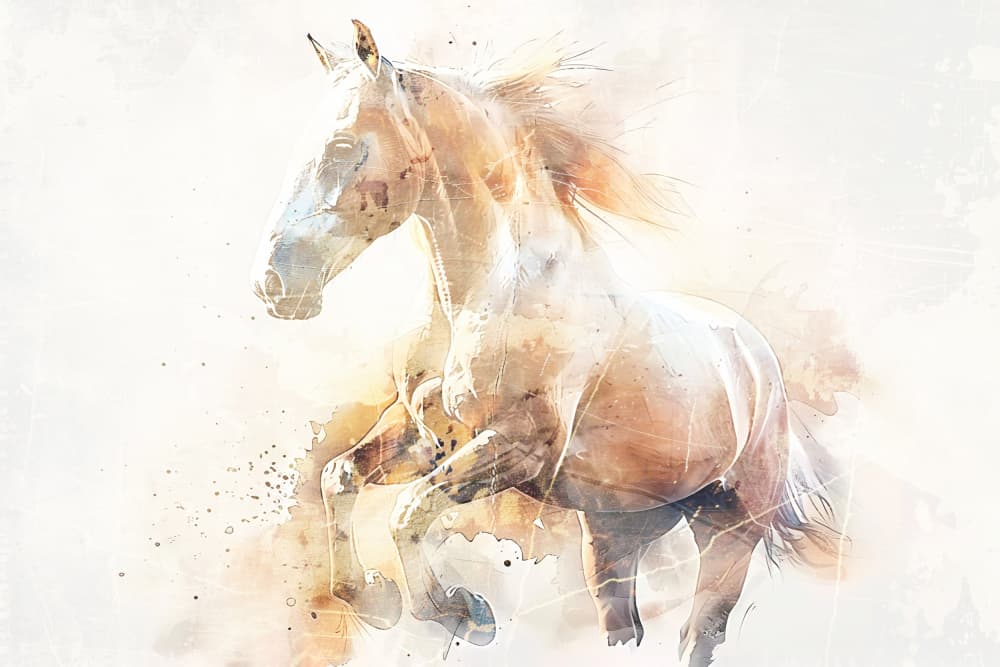Ethereal Running Horse by Rafal Kulik — canvas wall art