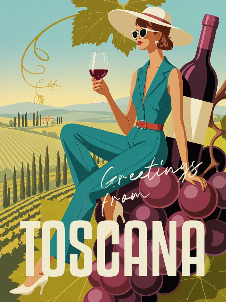 Tuscan Wine Country Style by Andreas Magnusson — canvas wall art
