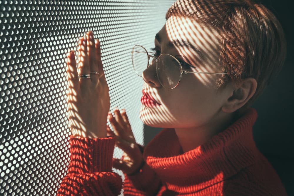 Woman In Striped Shadow by Daisuke Kiyota — canvas wall art