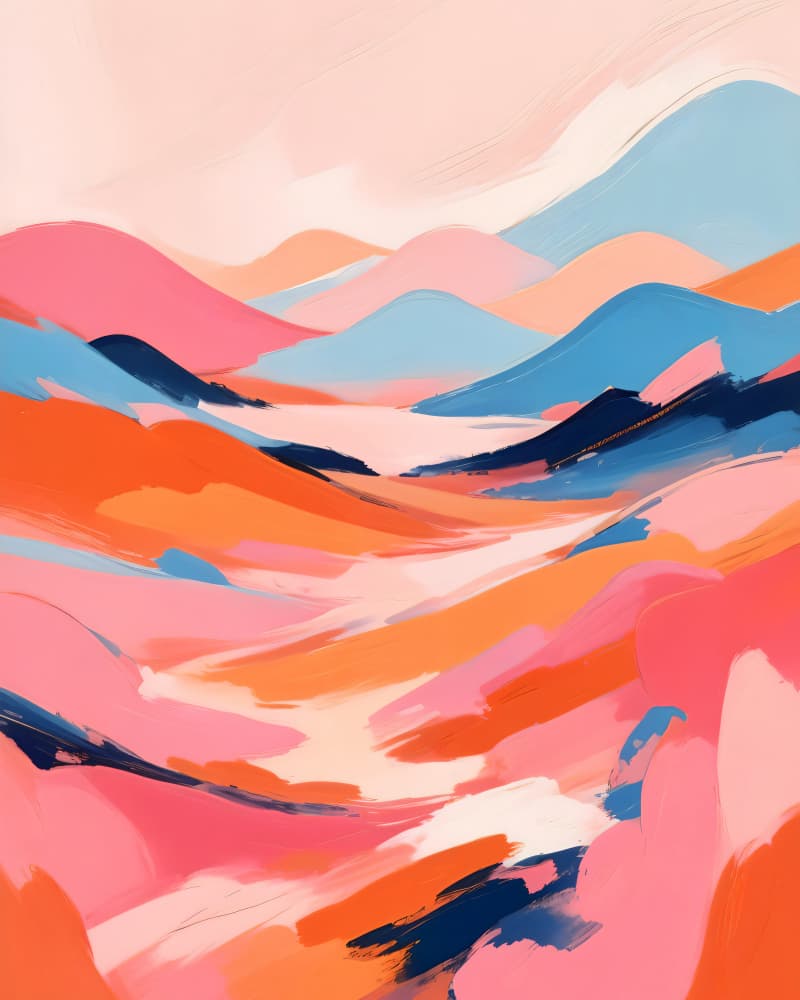 Vibrant Abstract Landscape by Uma Gokhale — canvas wall art