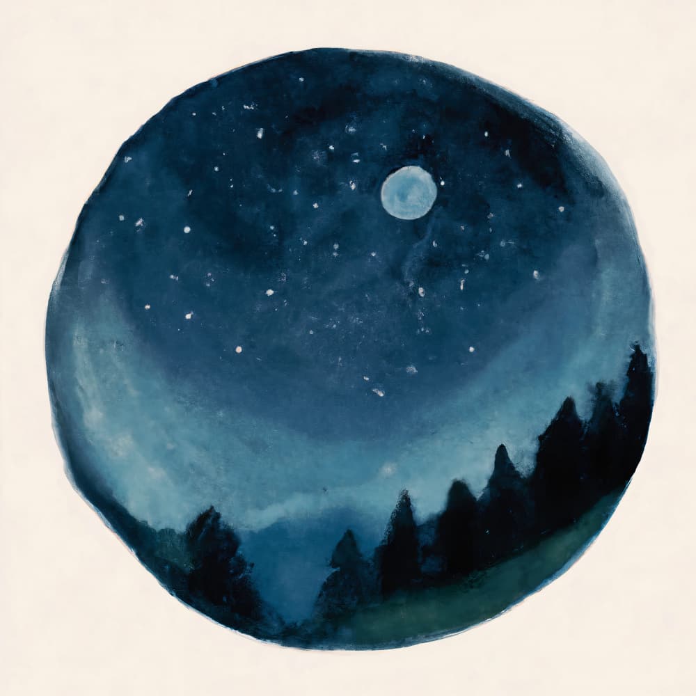 Starry Night Landscape by Merel Takken — canvas wall art