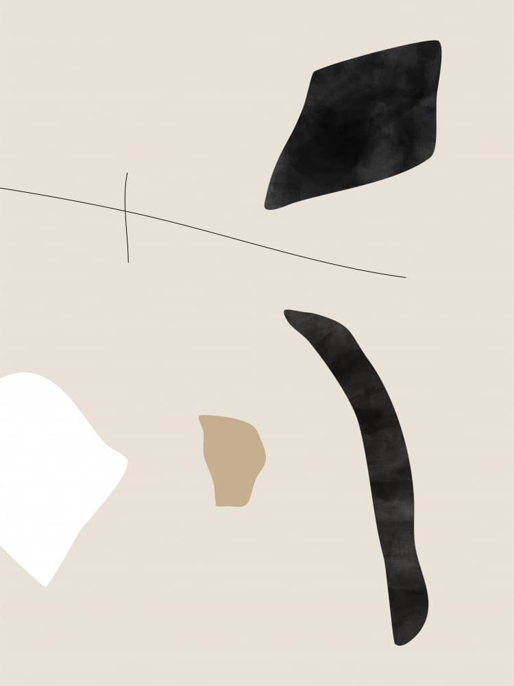 Serene Abstract Forms by Elena Ristova — canvas wall art