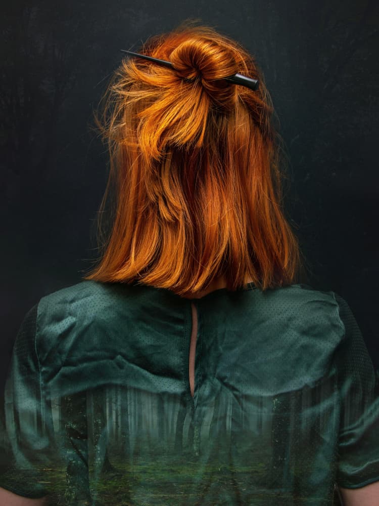 Red Hair Forest Dreams by Joanna Ras — canvas wall art