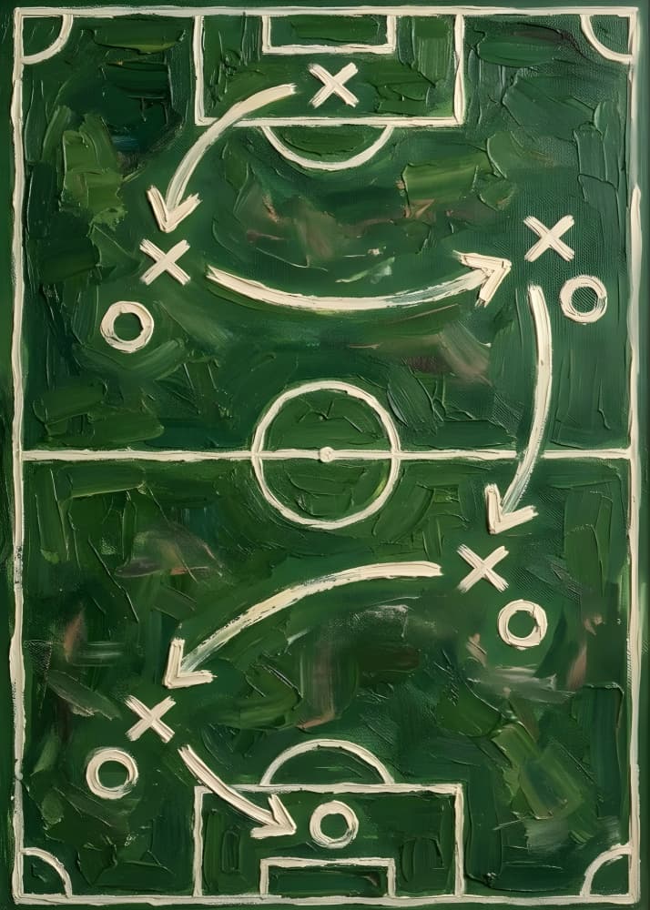 Soccer Field Strategy by HUGO — canvas wall art