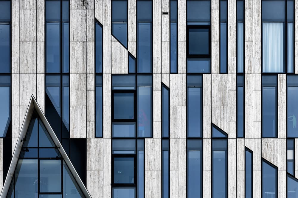 Modern Geometric Facade by Peter Pfeiffer — canvas wall art