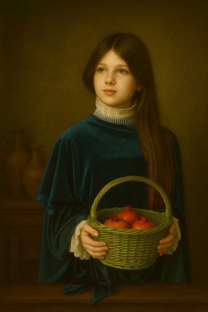 Renaissance Girl Portrait by Ionel Onofras — canvas wall art