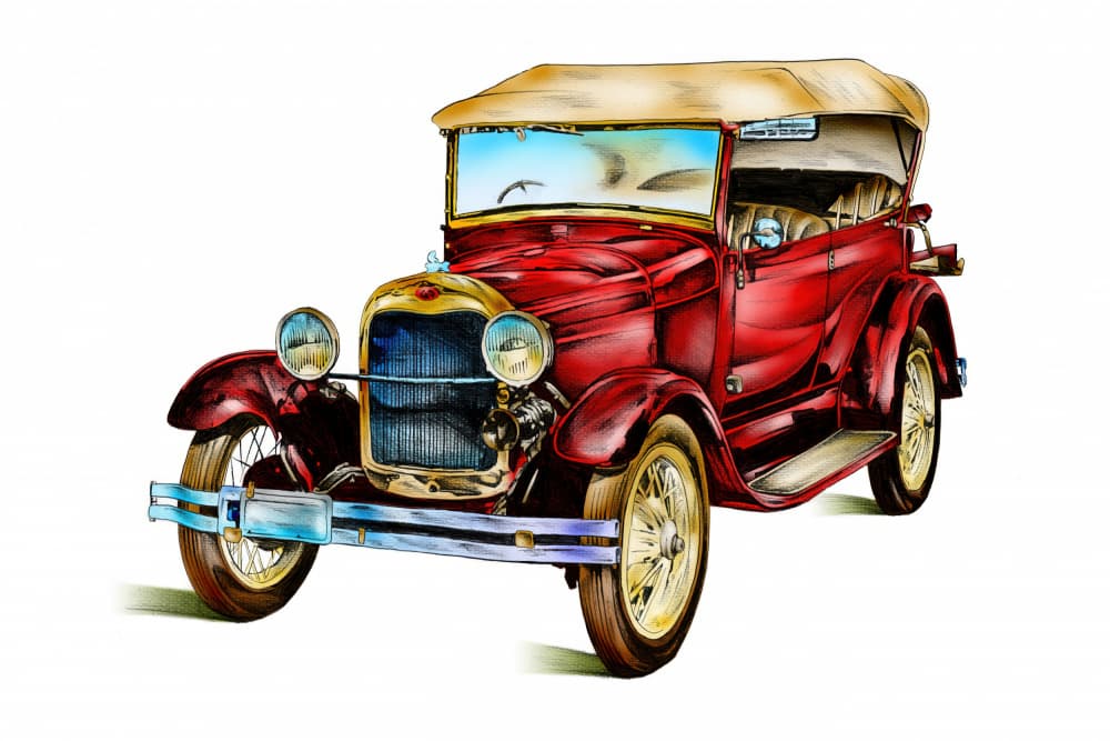 Classic Red Roadster by Rafal Kulik — canvas wall art