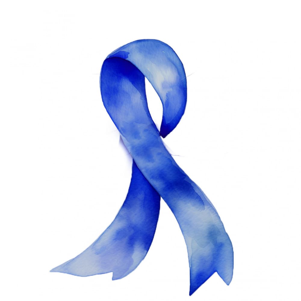 Blue Awareness Ribbon by Christine Lindstrom — canvas wall art