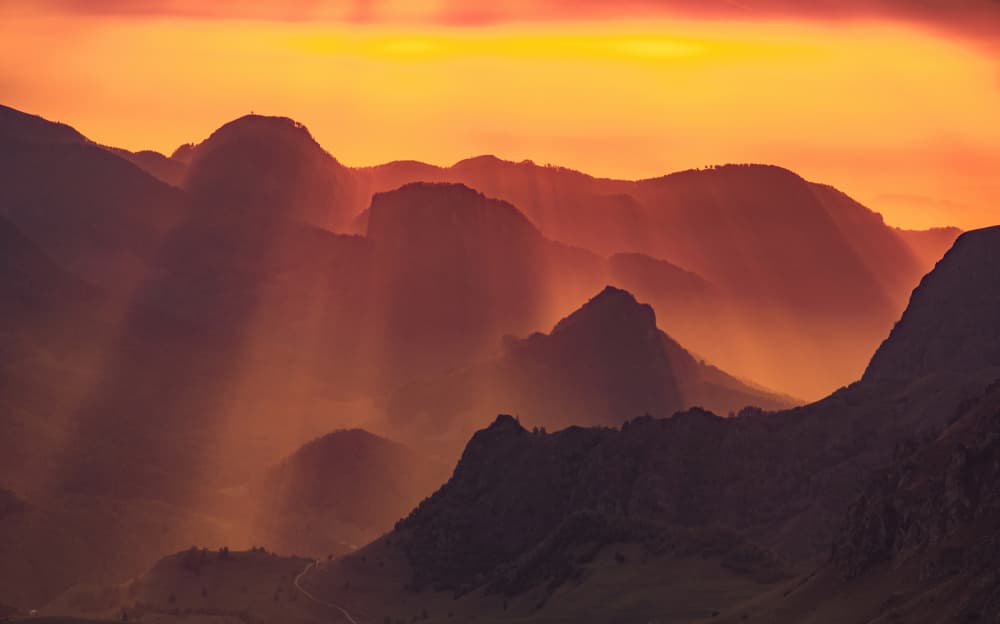 Golden Mountain Sunset by Arsen Alaberdov — canvas wall art