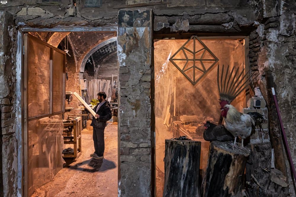 Artisan Workshop Animals by amir masoud arabshshi — canvas wall art