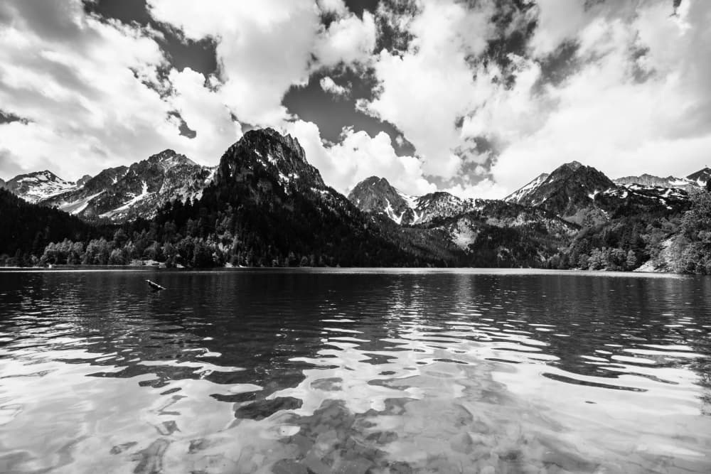 Dramatic Mountain Lake Reflection by Javier Pardina — canvas wall art