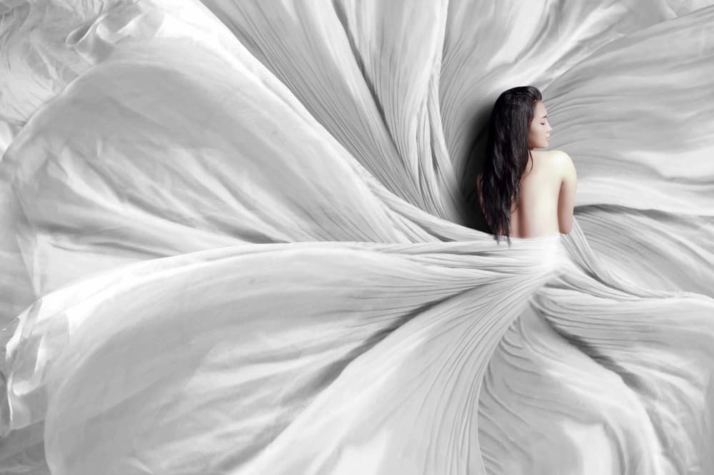 Graceful White Fabric by Heru Sulistyono — canvas wall art