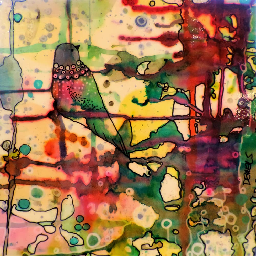 Colorful Abstract Bird by Sylvie Demers — canvas wall art