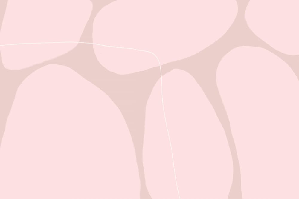 Pink Organic Shapes And Thin White Lines by uplusmestudio — canvas wall art