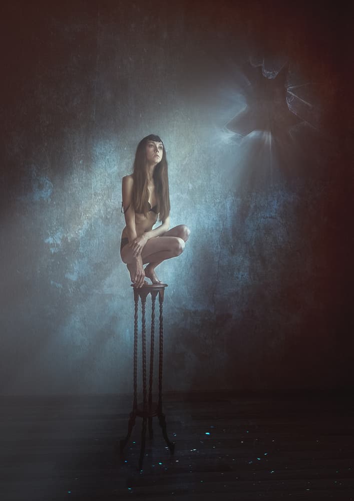 Woman in Shattered Light by Oleg Sotnik — canvas wall art