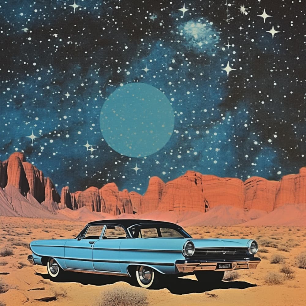Retro Desert Cosmos by Samantha Hearn — canvas wall art