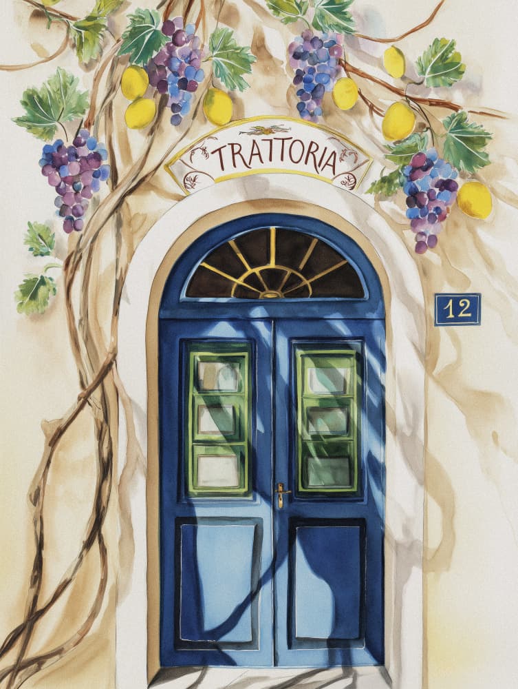 Blue Trattoria Door