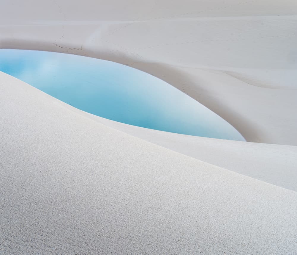 White Sands Blue Oasis by Robert Bolton — canvas wall art