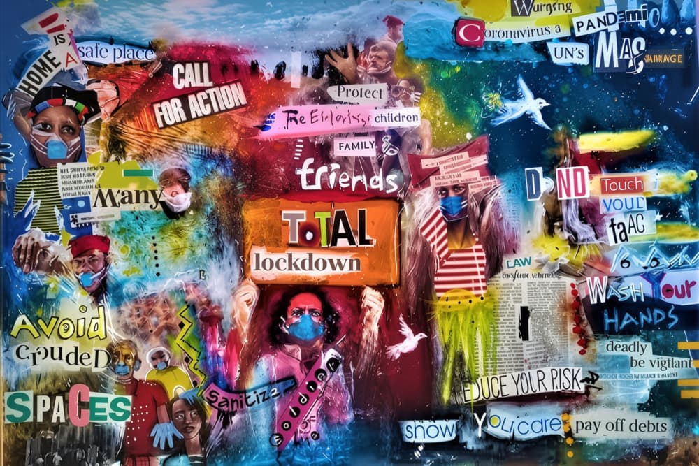Global Pandemic Awareness by Nico Phooko — canvas wall art