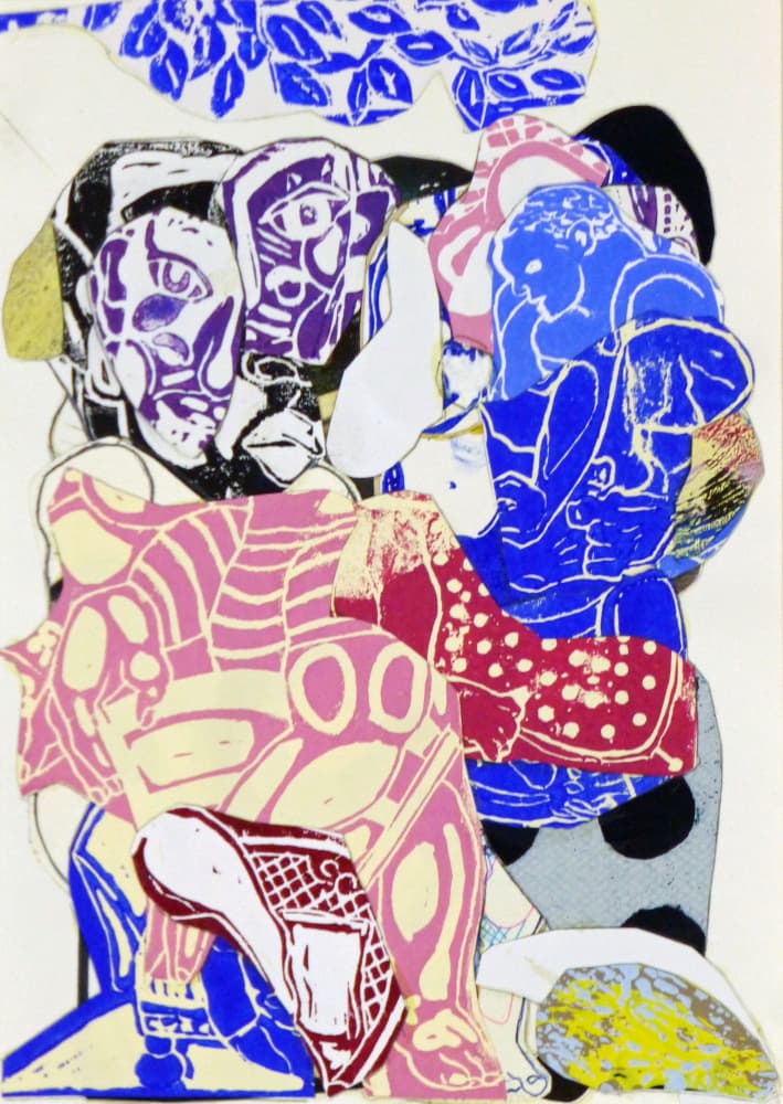 Vibrant Abstract Figures by Pascal Marlin — canvas wall art