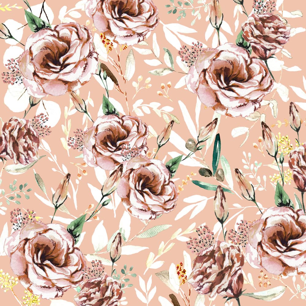 Floral Explosion Coral by Anis Illustration — canvas wall art