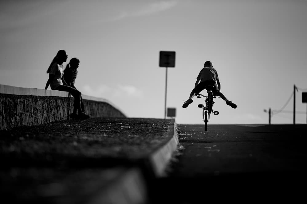 Youthful Bike Jump by Luís Godinho — canvas wall art