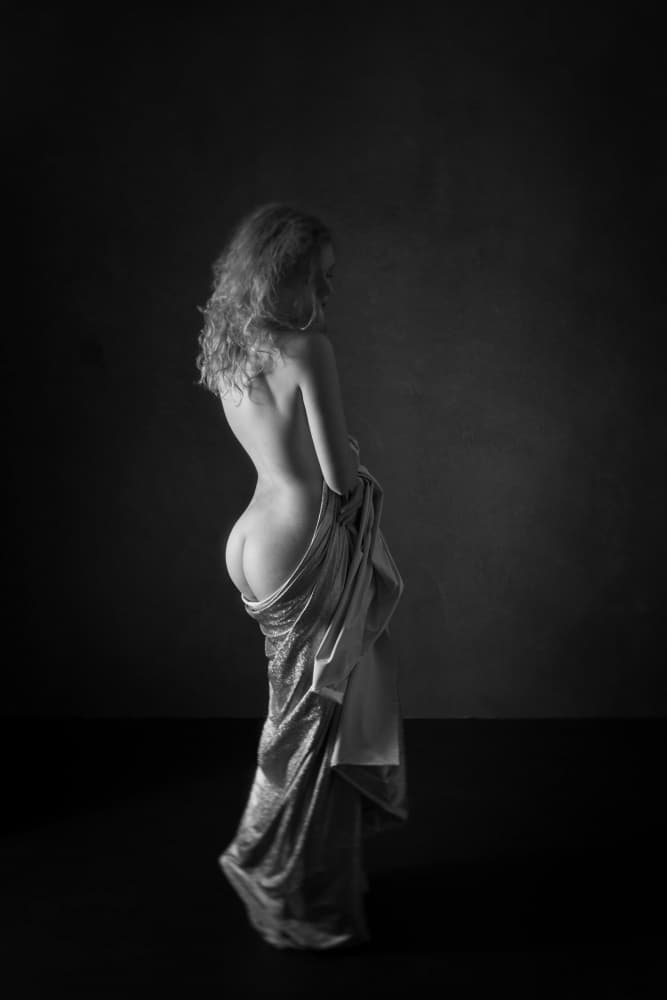 Sensual Draped Figure by Mel Brackstone — canvas wall art