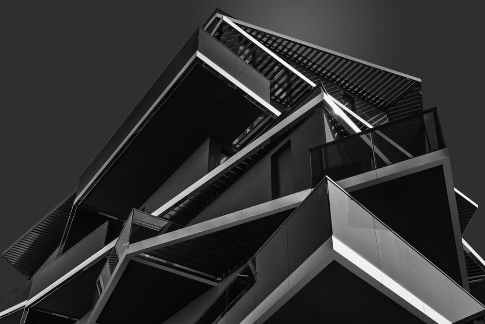 Modern Geometric Architecture by Luc Vangindertael (laGrange) — canvas wall art