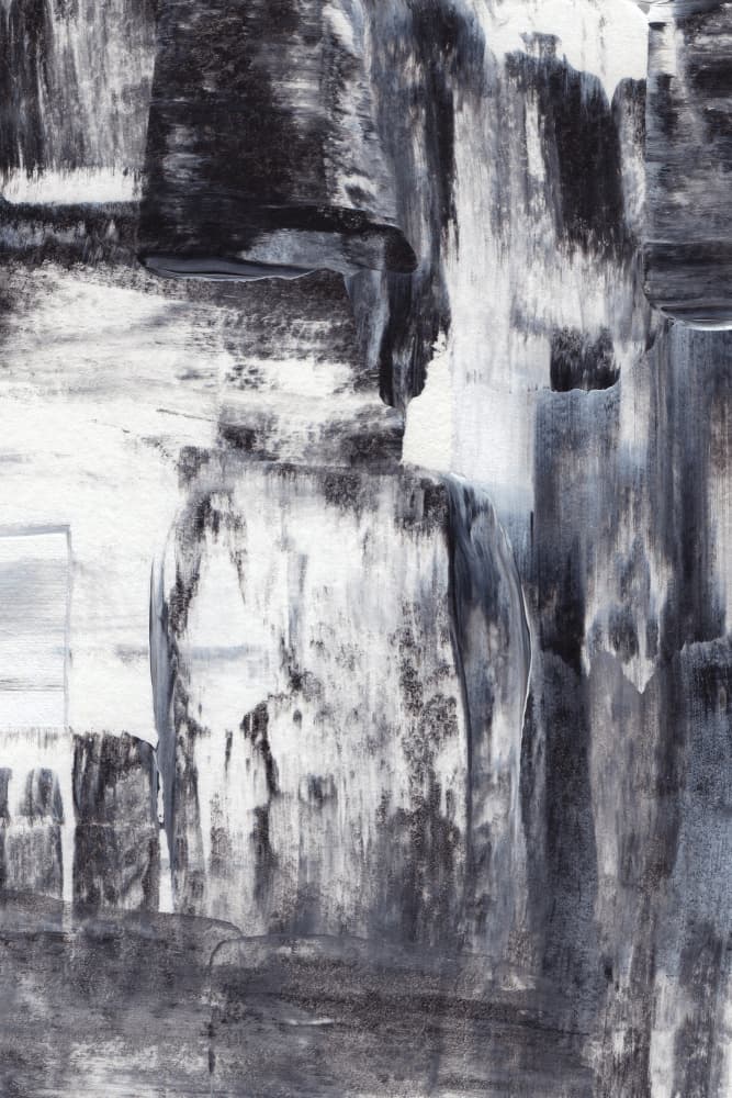 Monochrome Cascade by uplusmestudio — canvas wall art