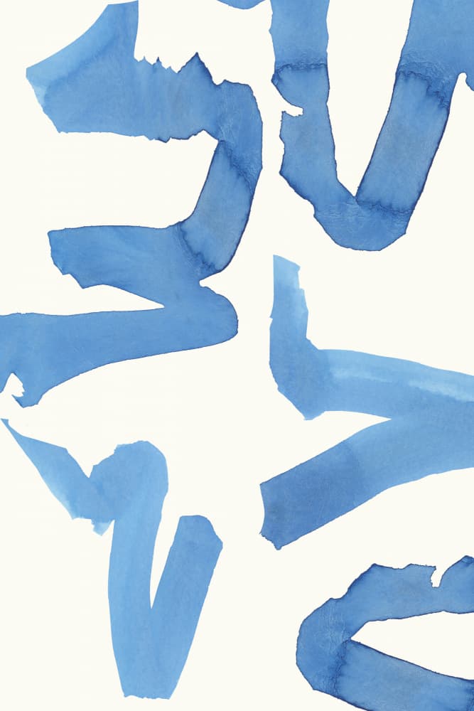 Blue Fluid Abstract by cartissi — canvas wall art