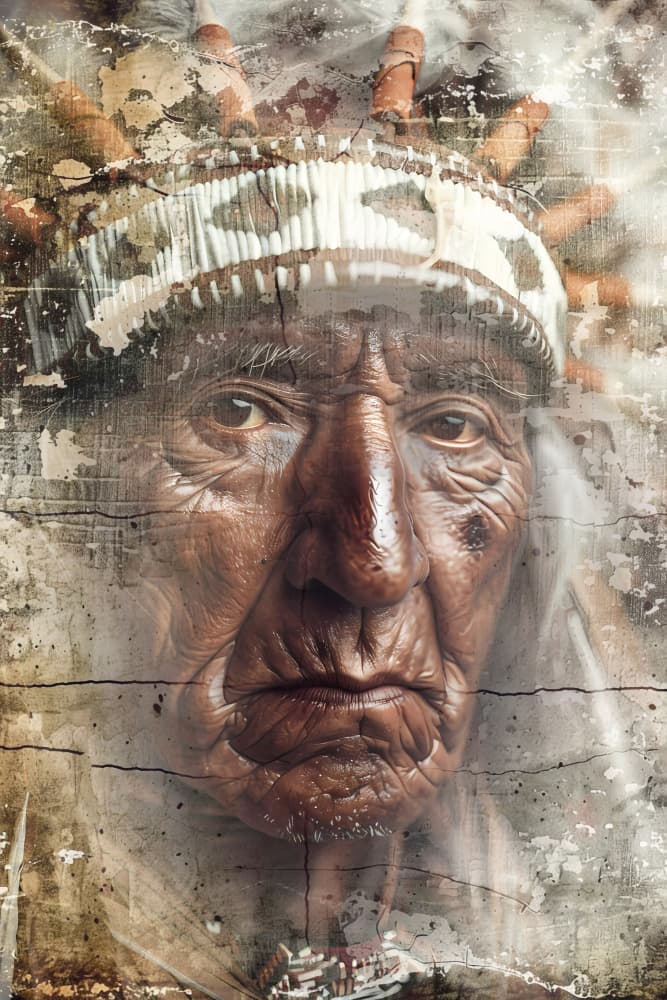 Weathered Native Elder by Rafal Kulik — canvas wall art