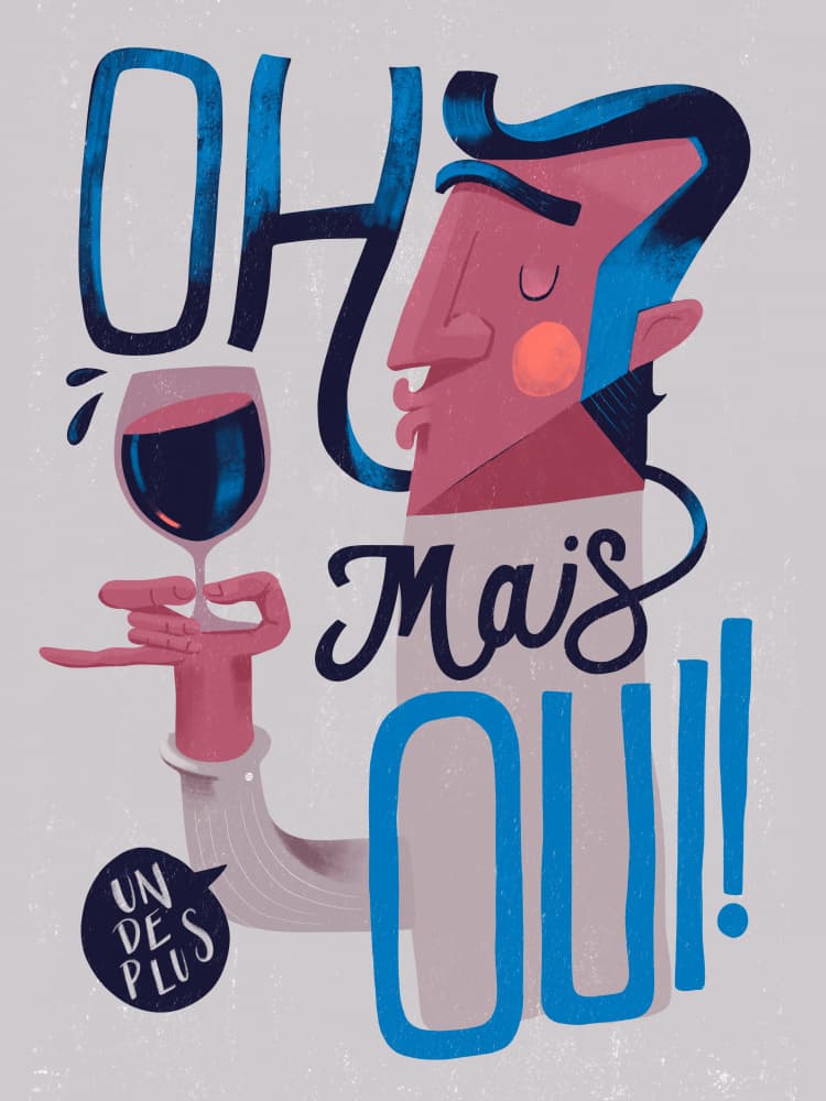 Oh Yes Wine Moment by Mark Harrison — canvas wall art