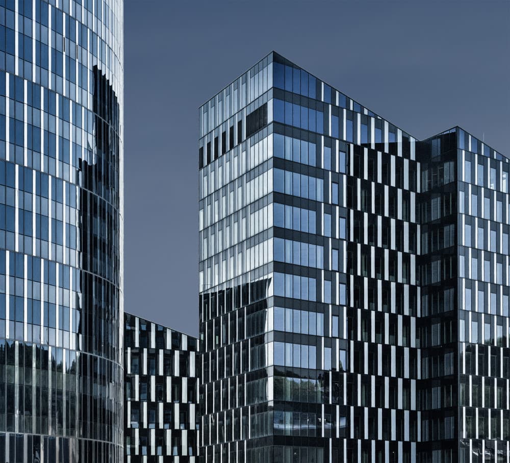 Modern Glass Architecture by Jef Van den Houte — canvas wall art