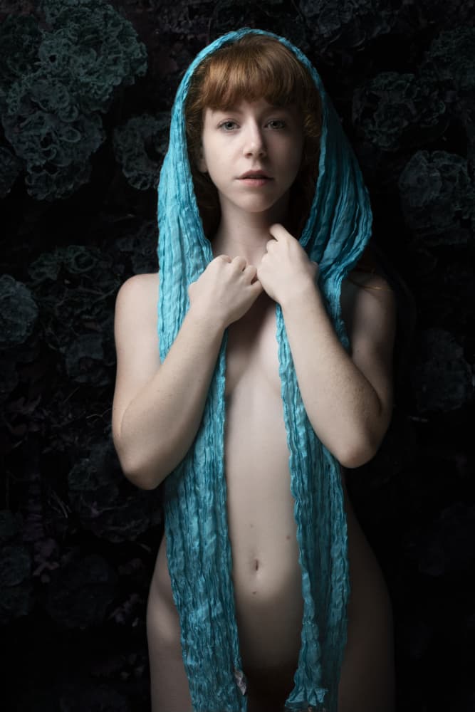 Turquoise Scarf by Jan Slotboom — canvas wall art