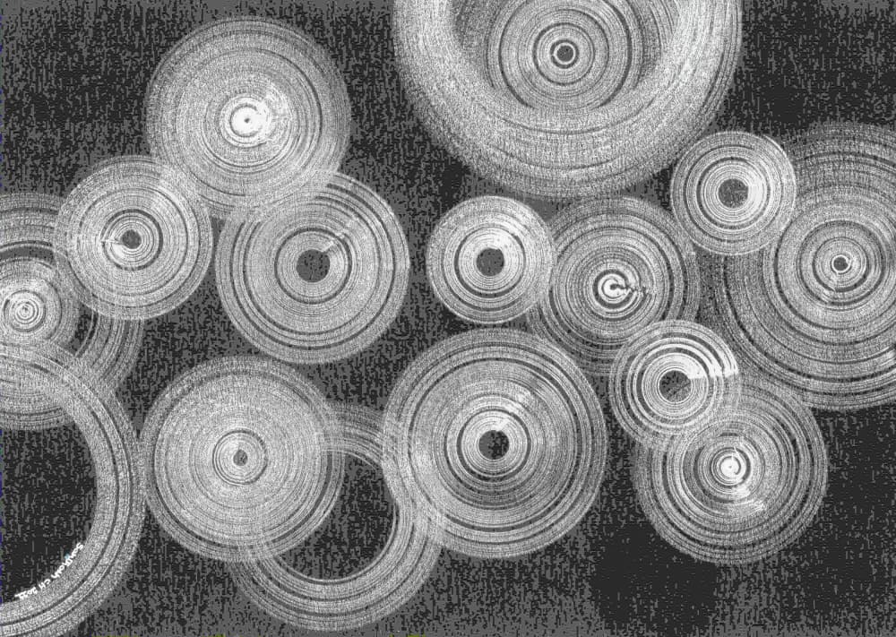 Concentric Circle Pattern by Santhosh ch — canvas wall art