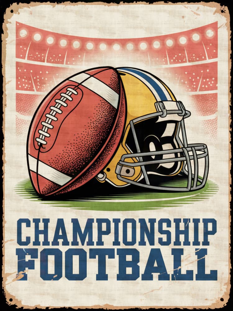 Championship Football Game by Andreas Magnusson — canvas wall art
