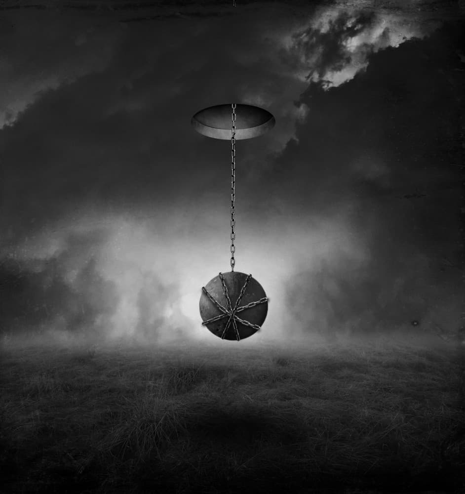 Chained Sphere Dark Sky by Hari Sulistiawan — canvas wall art