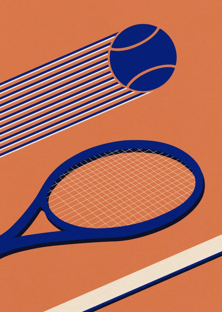 Tennis 80s by Rosi Feist — canvas wall art
