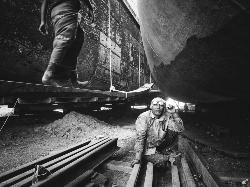 Dry Dock Worker by Ahmed Abdulazim — canvas wall art