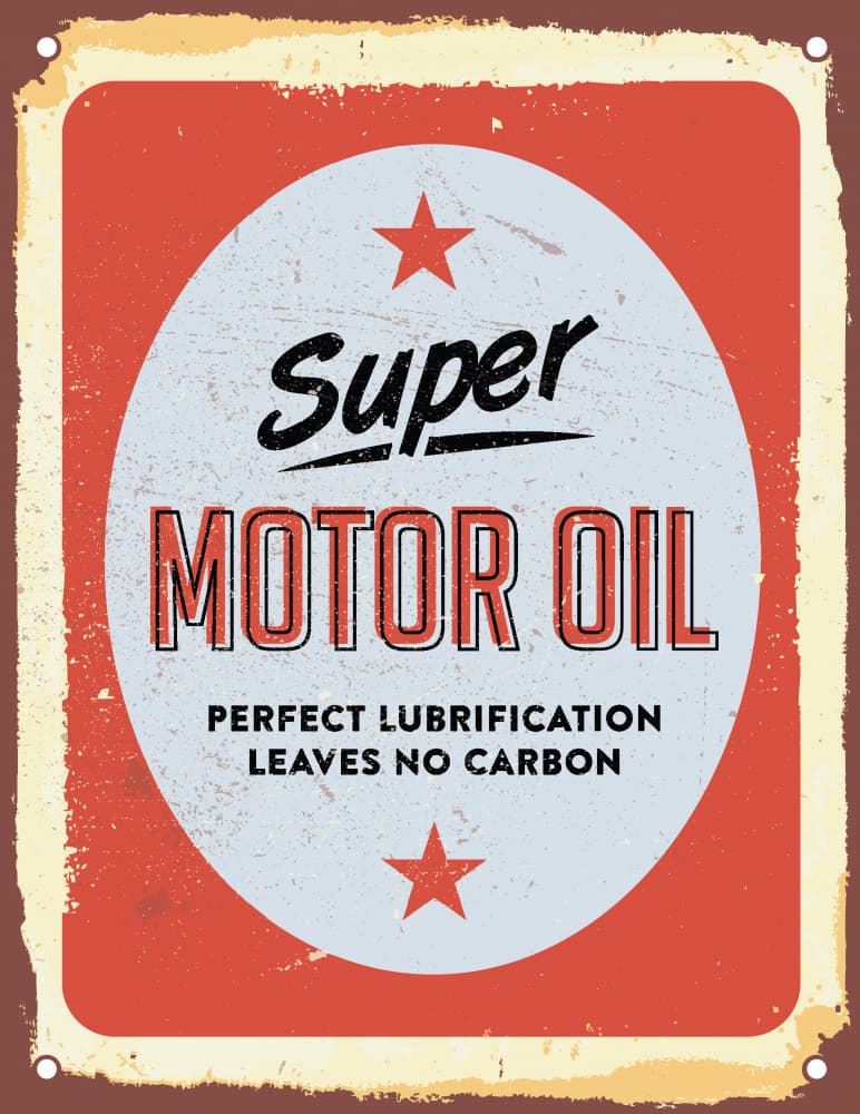 Vintage Motor Oil Sign by Fadil Roze — canvas wall art